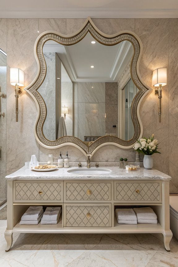 unique shaped statement mirrors