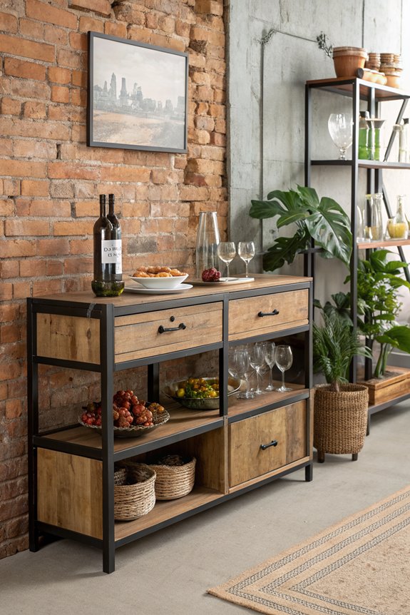 urban industrial chic sideboards