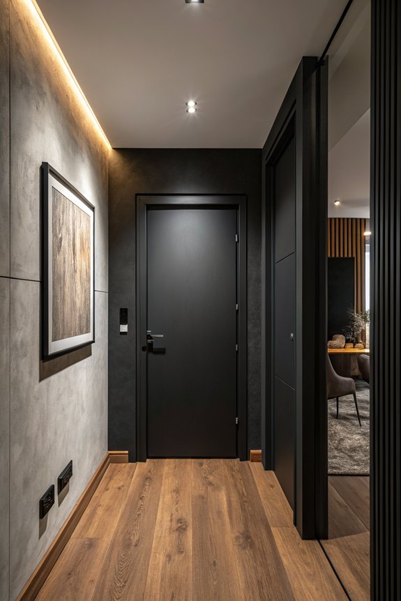 versatile black doors enhance