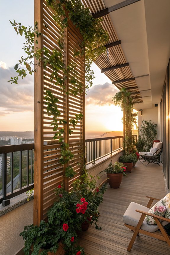 vertical trellis for privacy