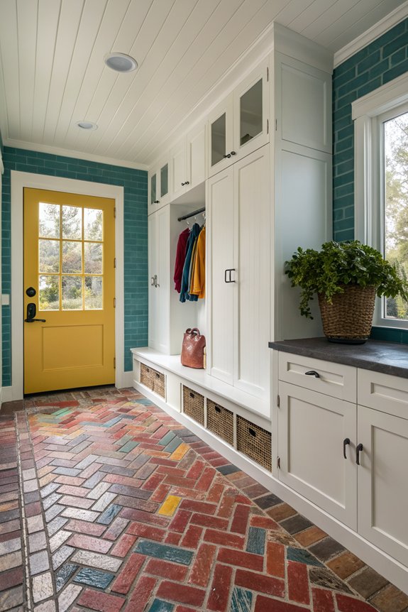 vibrant brick floor enhancements