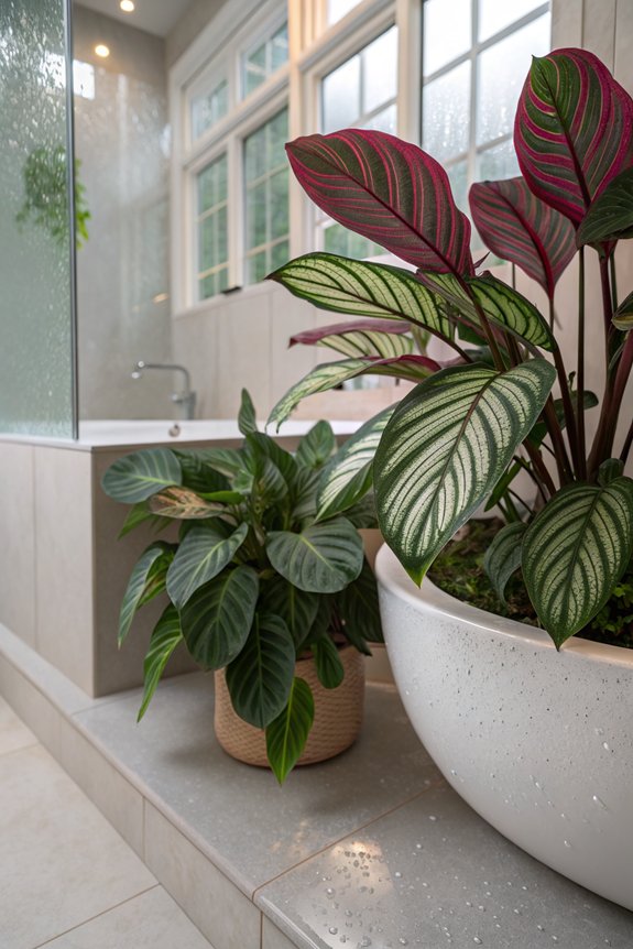 vibrant patterned bathroom decor