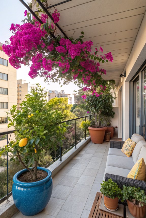 vibrant plants for patios