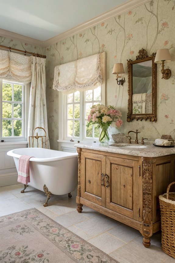 vintage charm in bathrooms