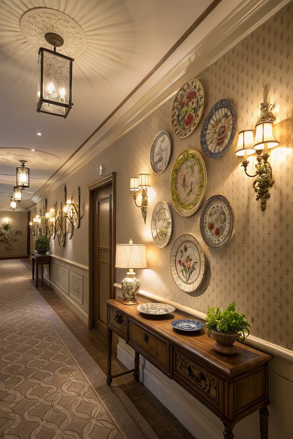 vintage plates gallery display