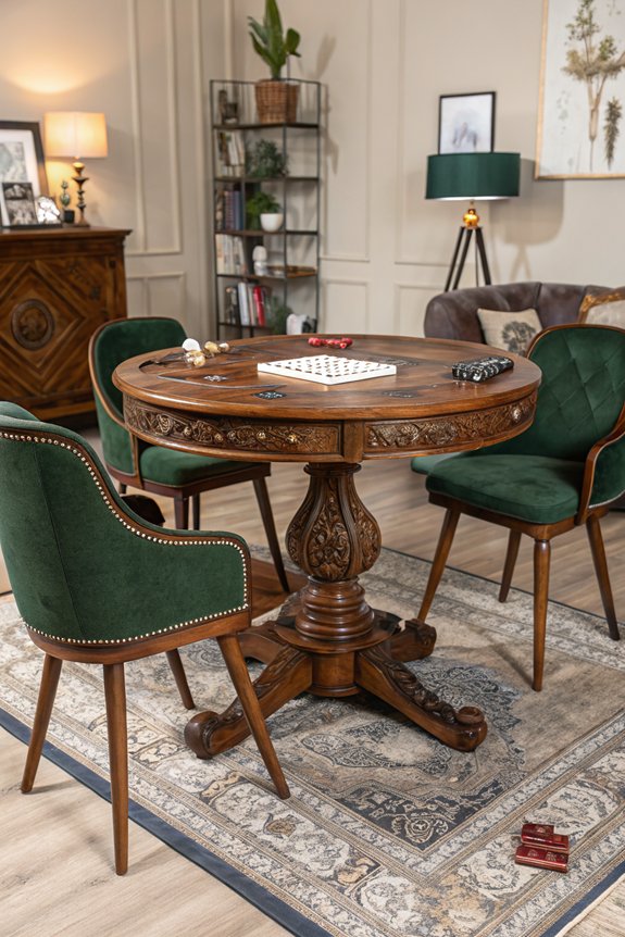 vintage space saving game tables