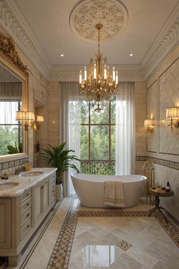 warm ambient bathroom lighting