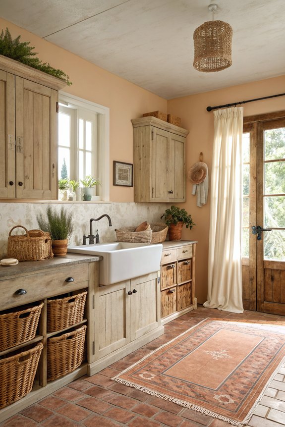 warm inviting laundry colors