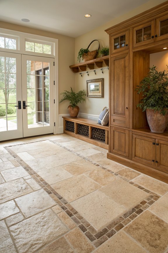 warm inviting travertine flooring