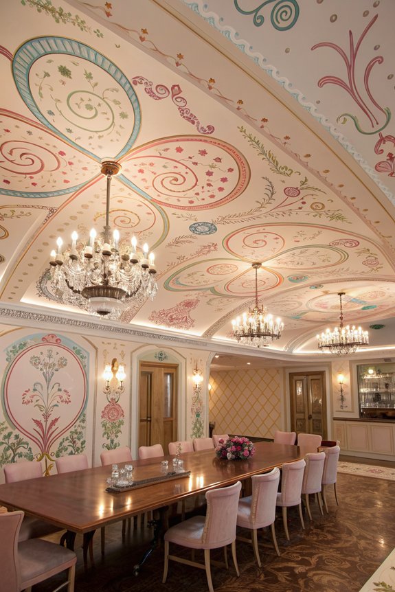 whimsical dining room ceilings