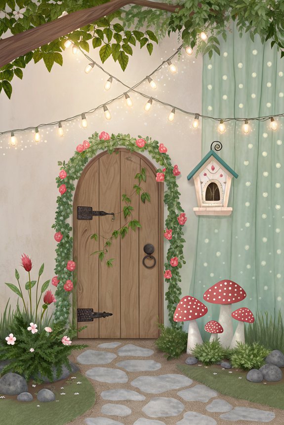 whimsical fairy garden entryway