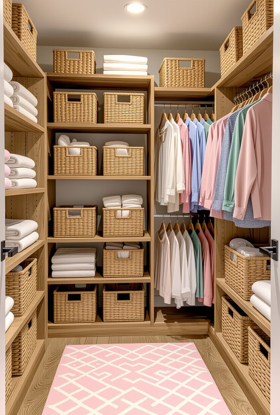 baskets for closet organization