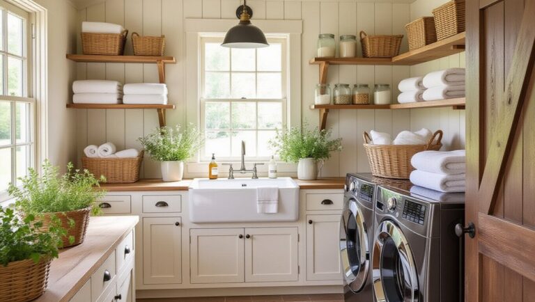 charming farmhouse laundry designs