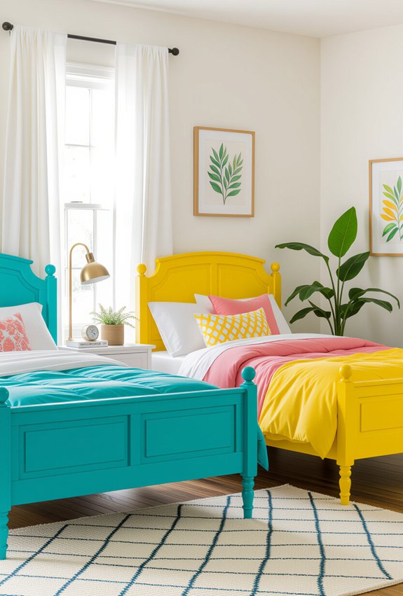 colorful bed frames uplift