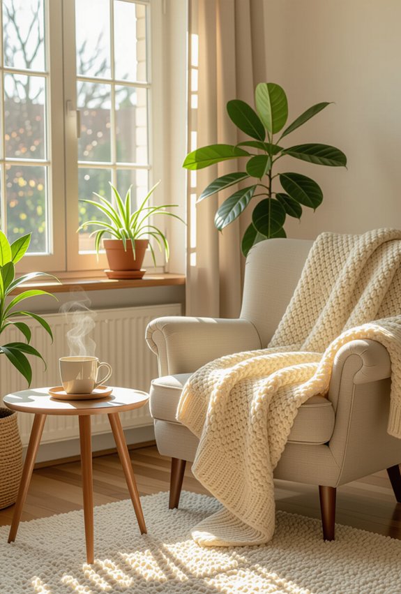 comfortable calming relaxation space
