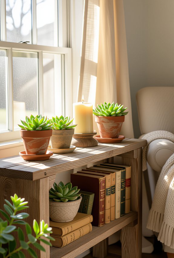 cozy reclaimed wood shelf