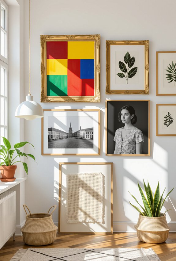 eclectic frame style mixing