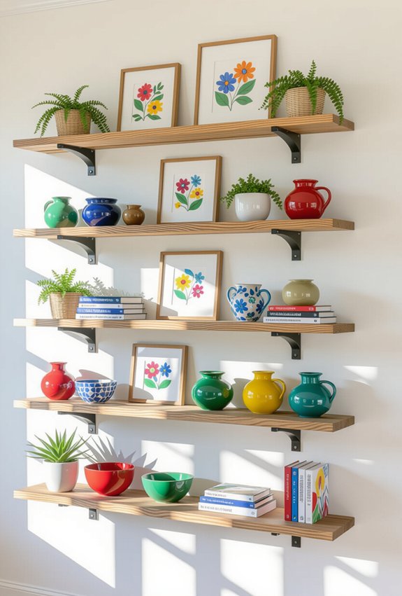 elevate art with shelves