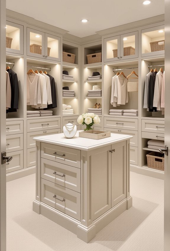 functional stylish closet island