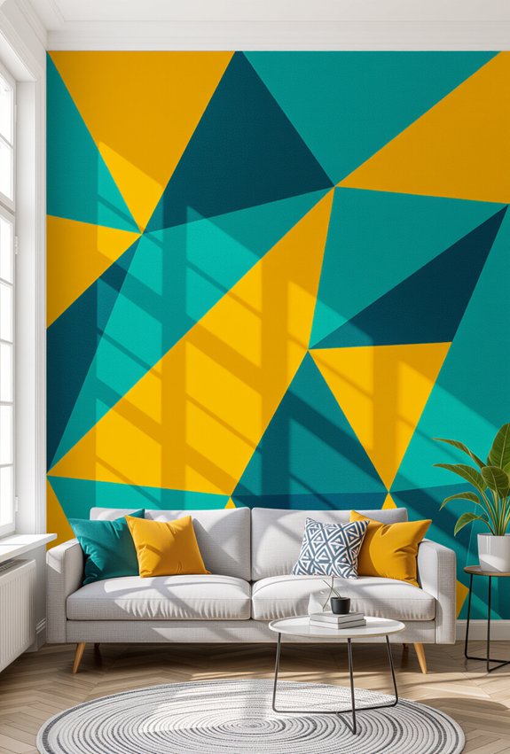 geometric wall pattern experimentation