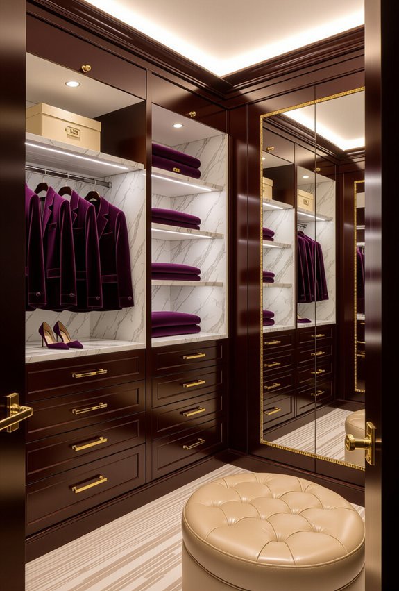 luxurious finishes for closets