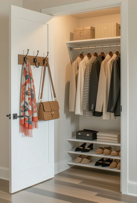 maximize closet door space