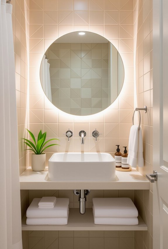 maximize small bathroom space