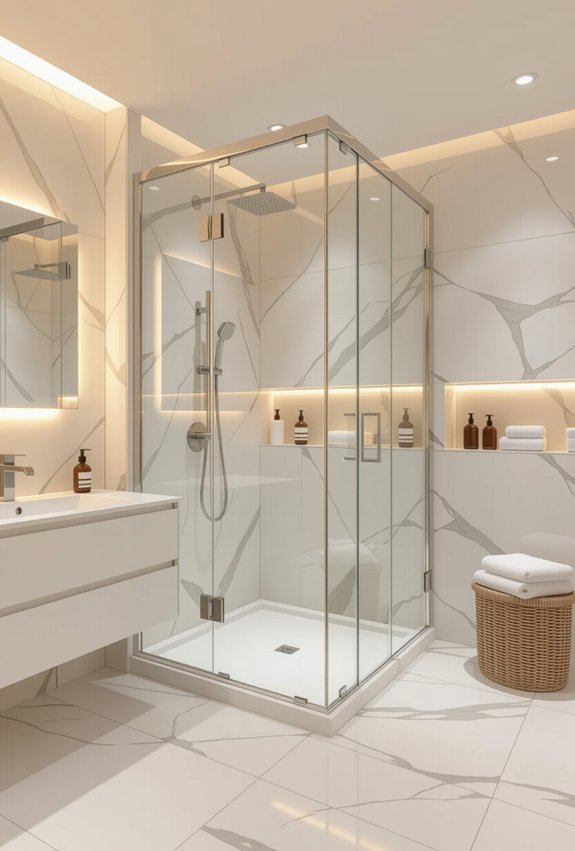 modern space saving shower solution