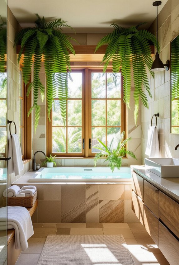natural serenity in bathrooms