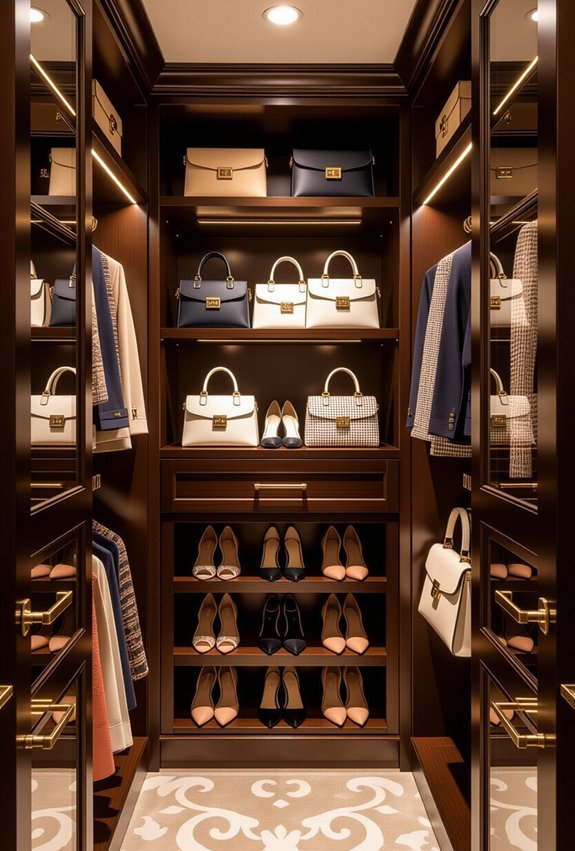 organized vertical shoe storage