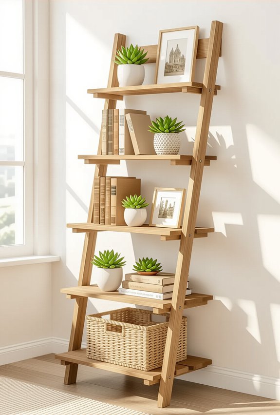 personalized decorative ladder shelf