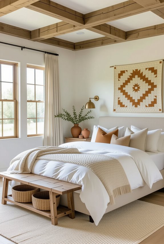 rustic contemporary bedroom retreat