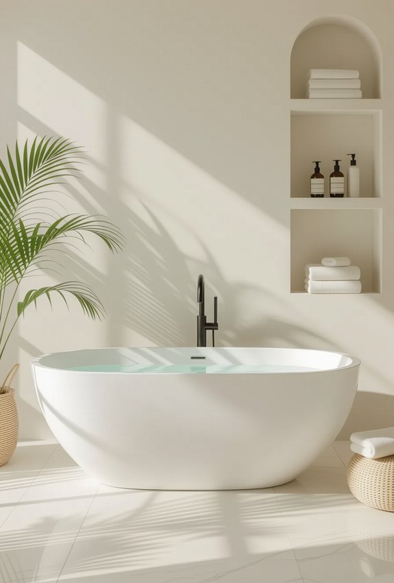 serene minimalist bathroom design