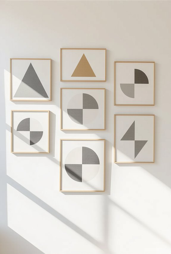 sleek geometric wall decor