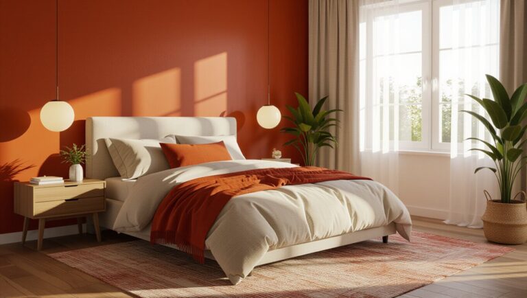 stylish burnt orange decor