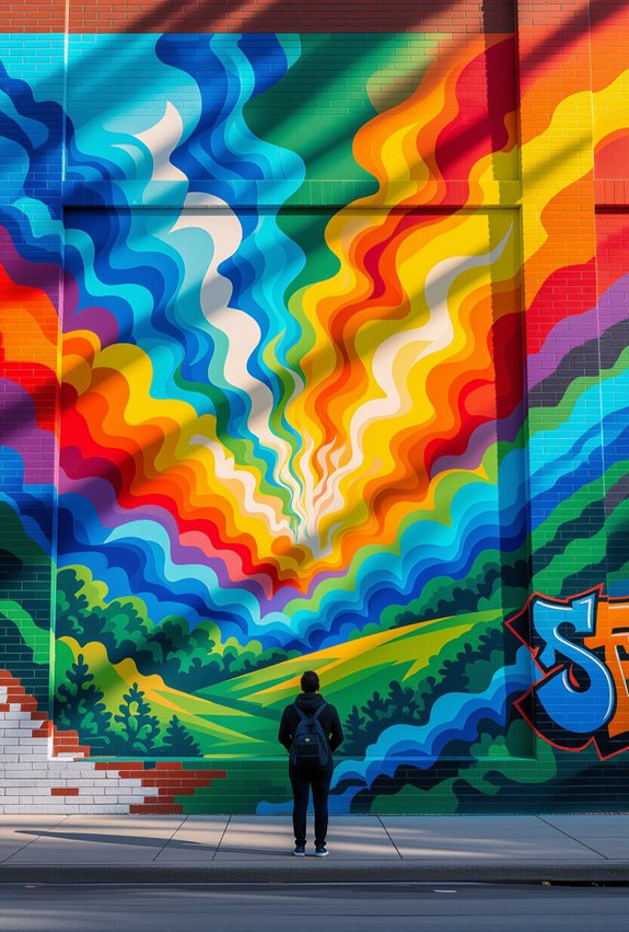 vibrant wall art transformation
