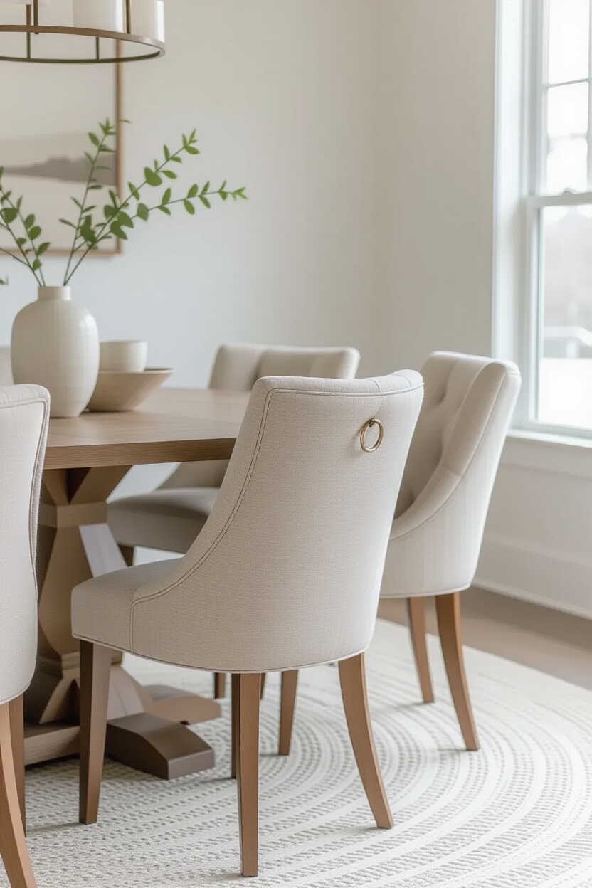 Timeless upholstered dining chairs