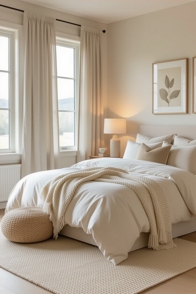 Soft ambient lighting in a bedroom