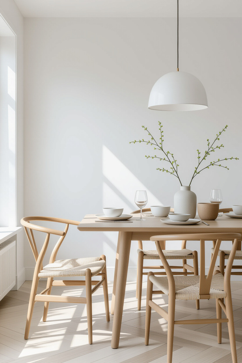 Minimalist dining room with simple decor