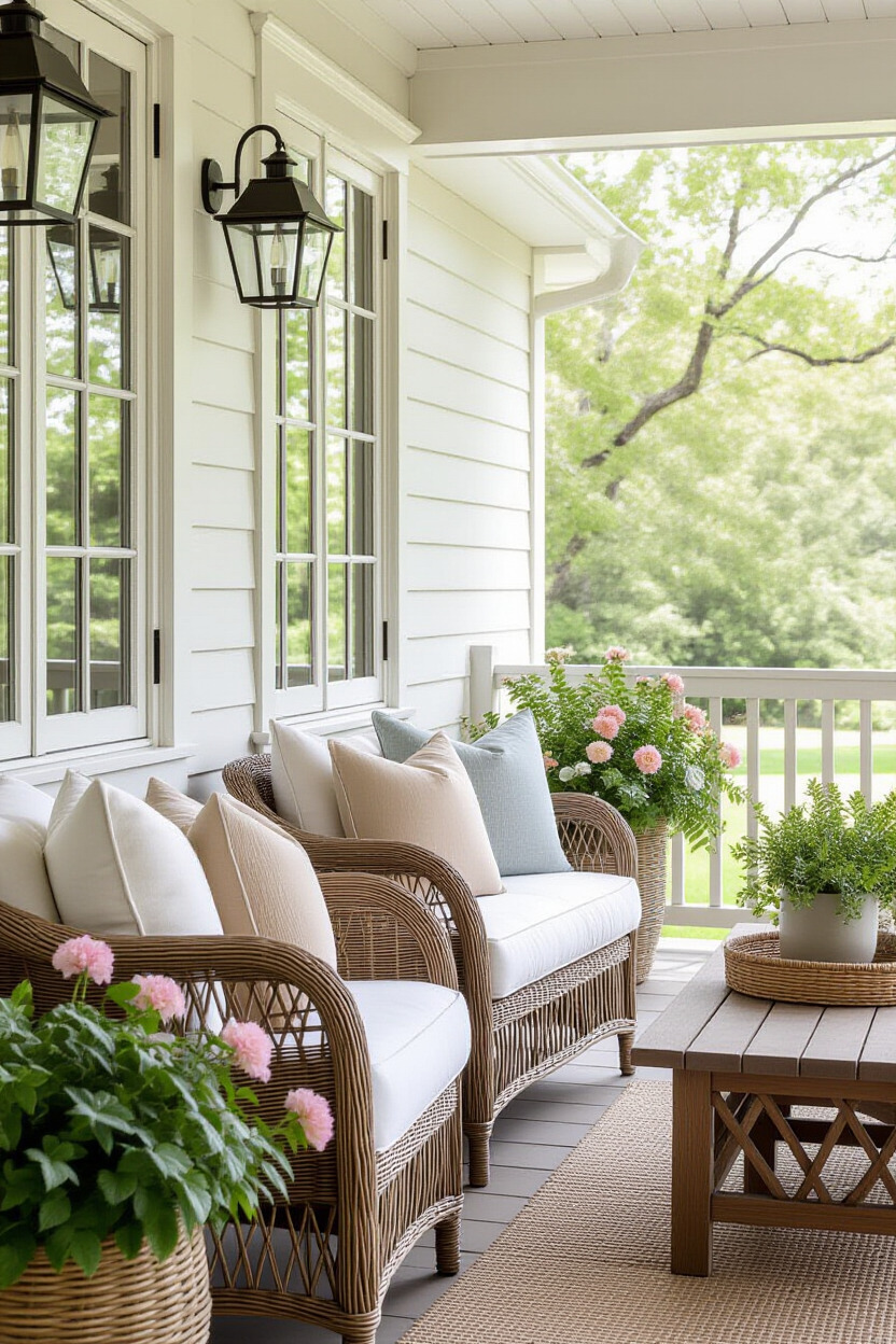 Cozy outdoor seating arrangement