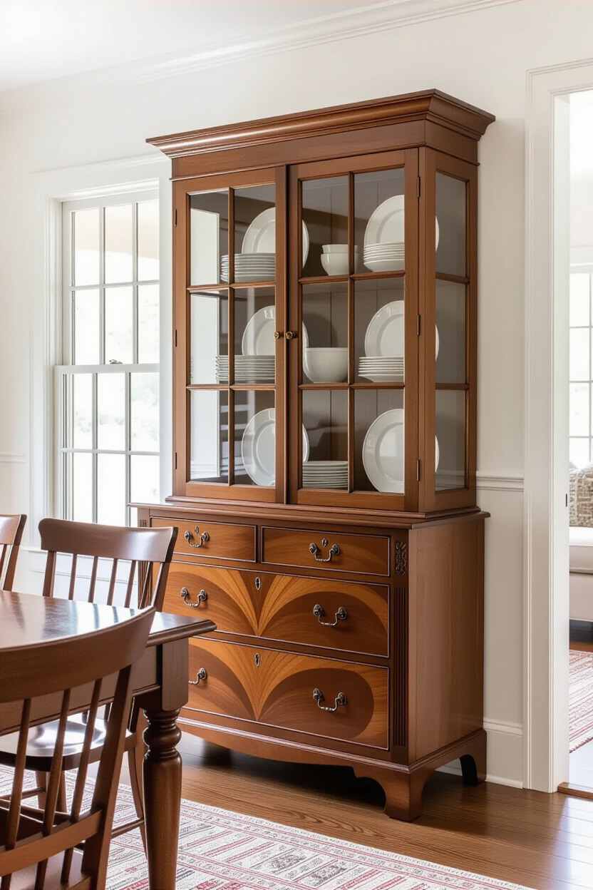 Charming vintage sideboard in dining room