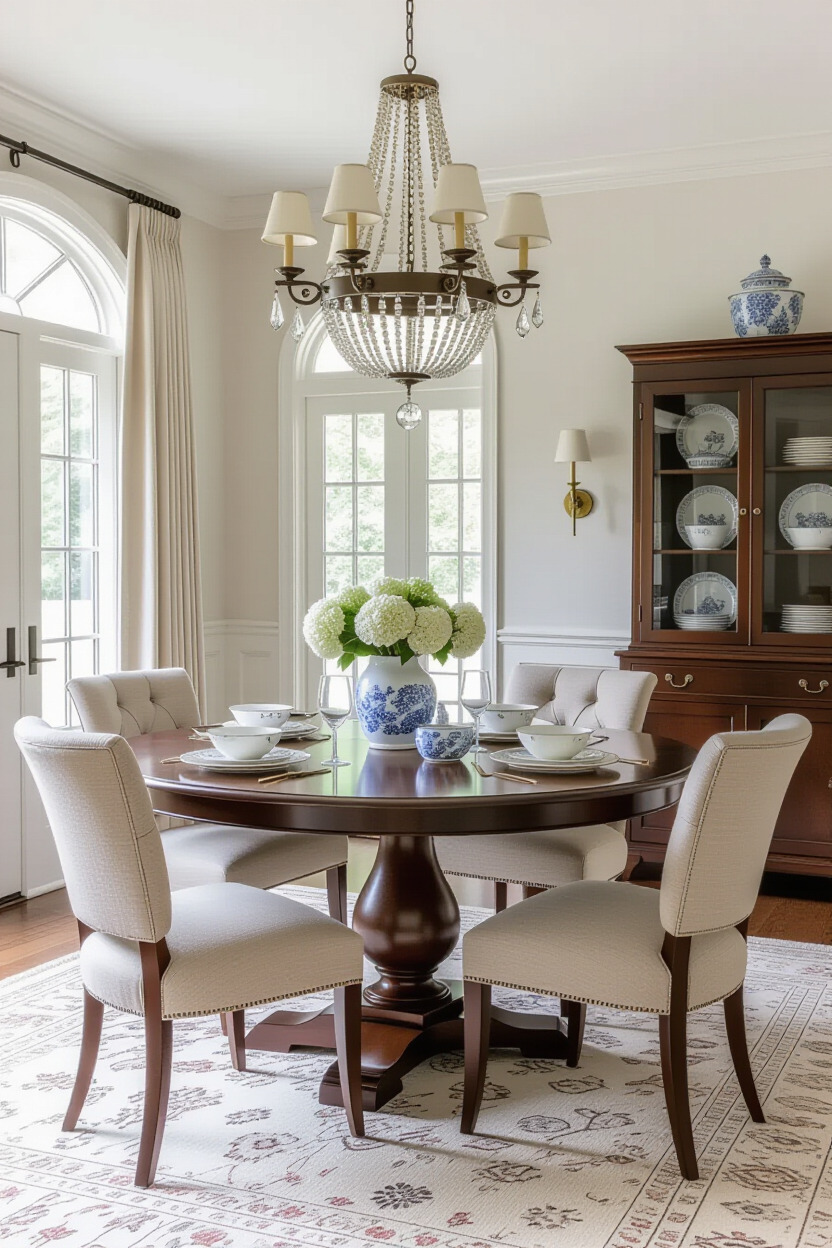 Elegant dining room with traditional decor