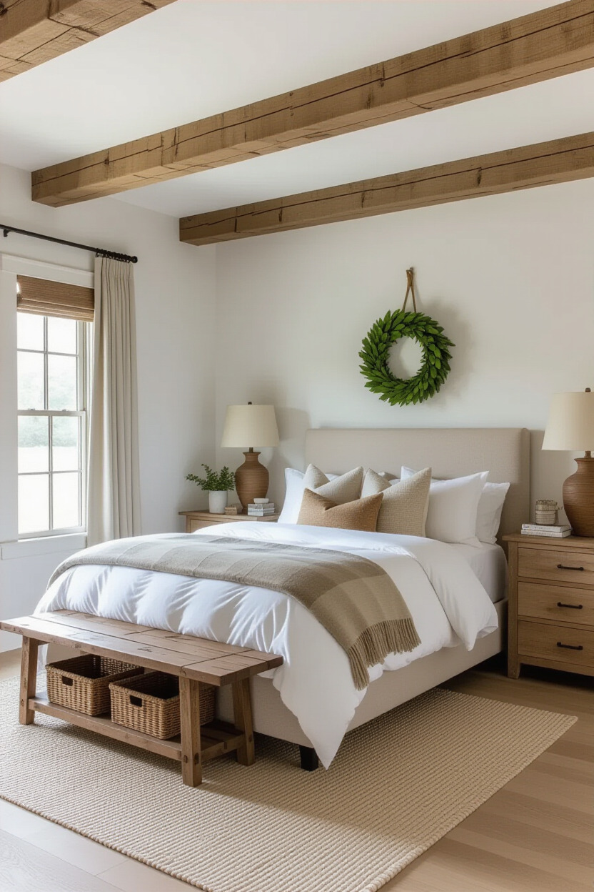 Rustic touches in bedroom decor