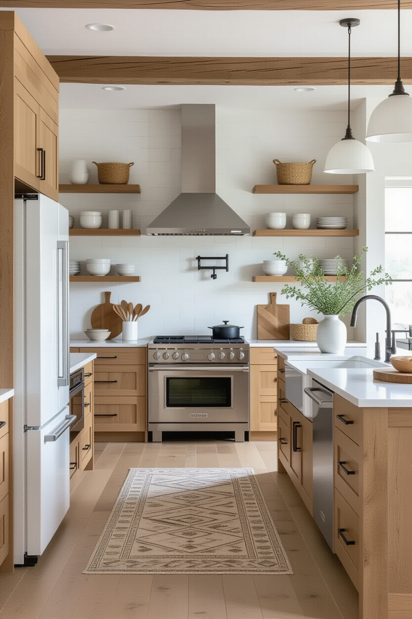 Sustainable kitchen featuring eco-friendly materials