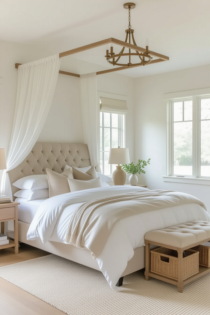 Canopy bed in a cozy bedroom