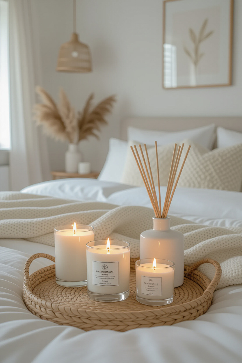 Mood-enhancing scents in bedroom decor