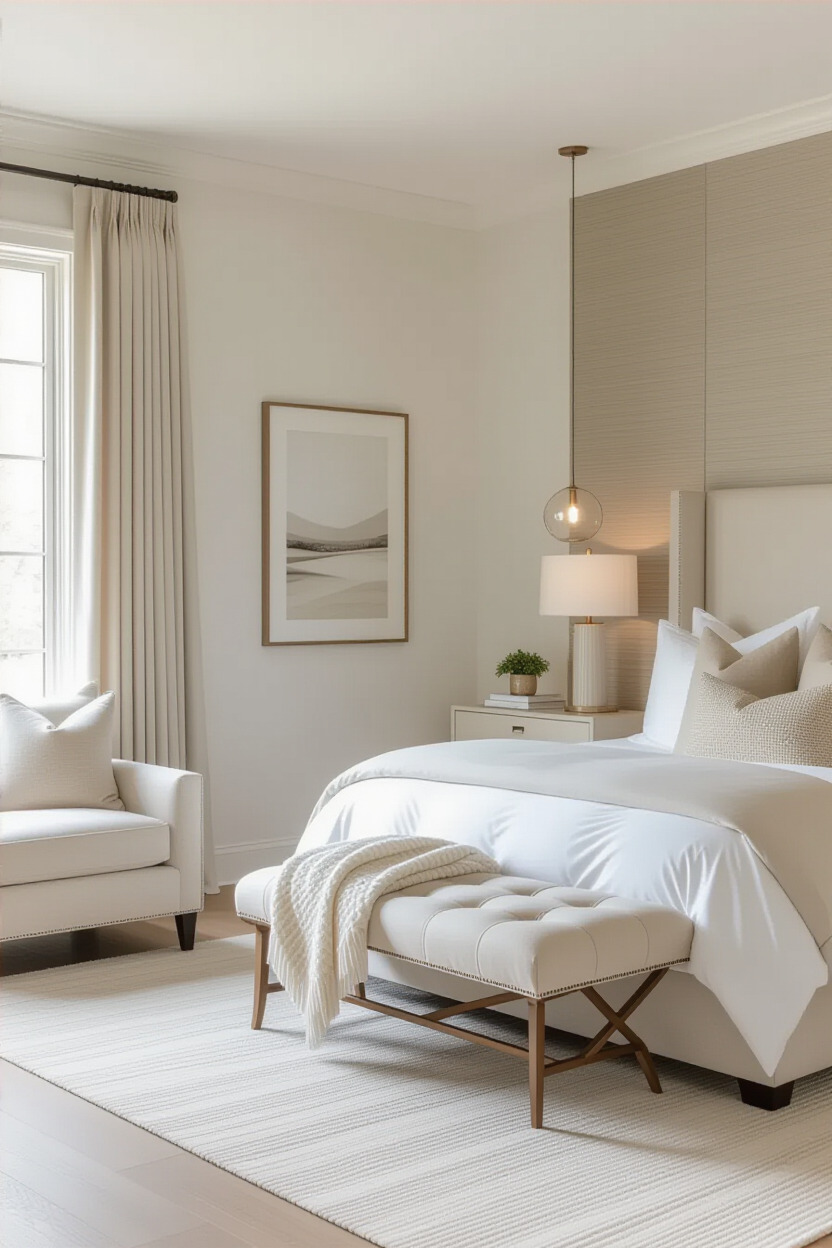 Glamorous master bedroom with chic decor