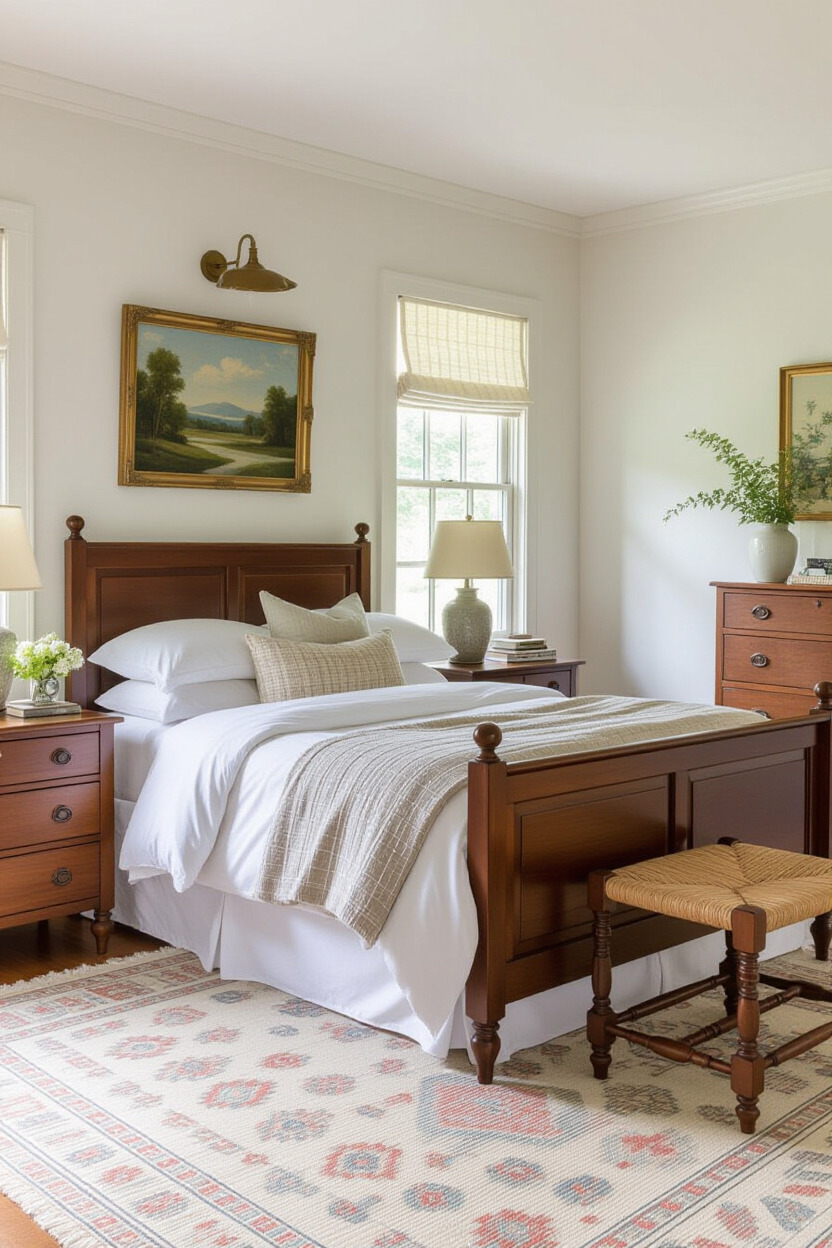 Vintage finds in bedroom decor