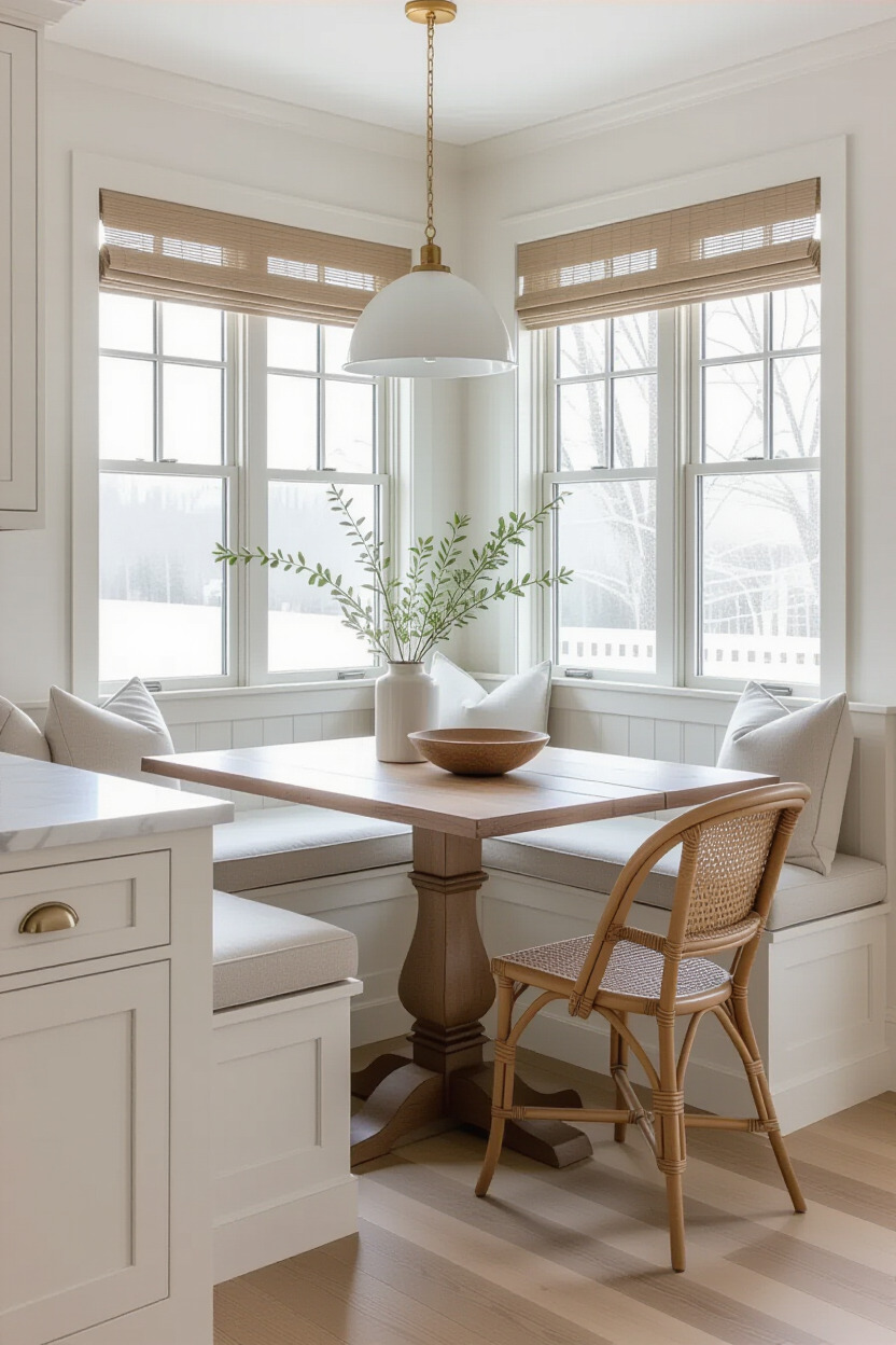 Cozy dining nook with decor