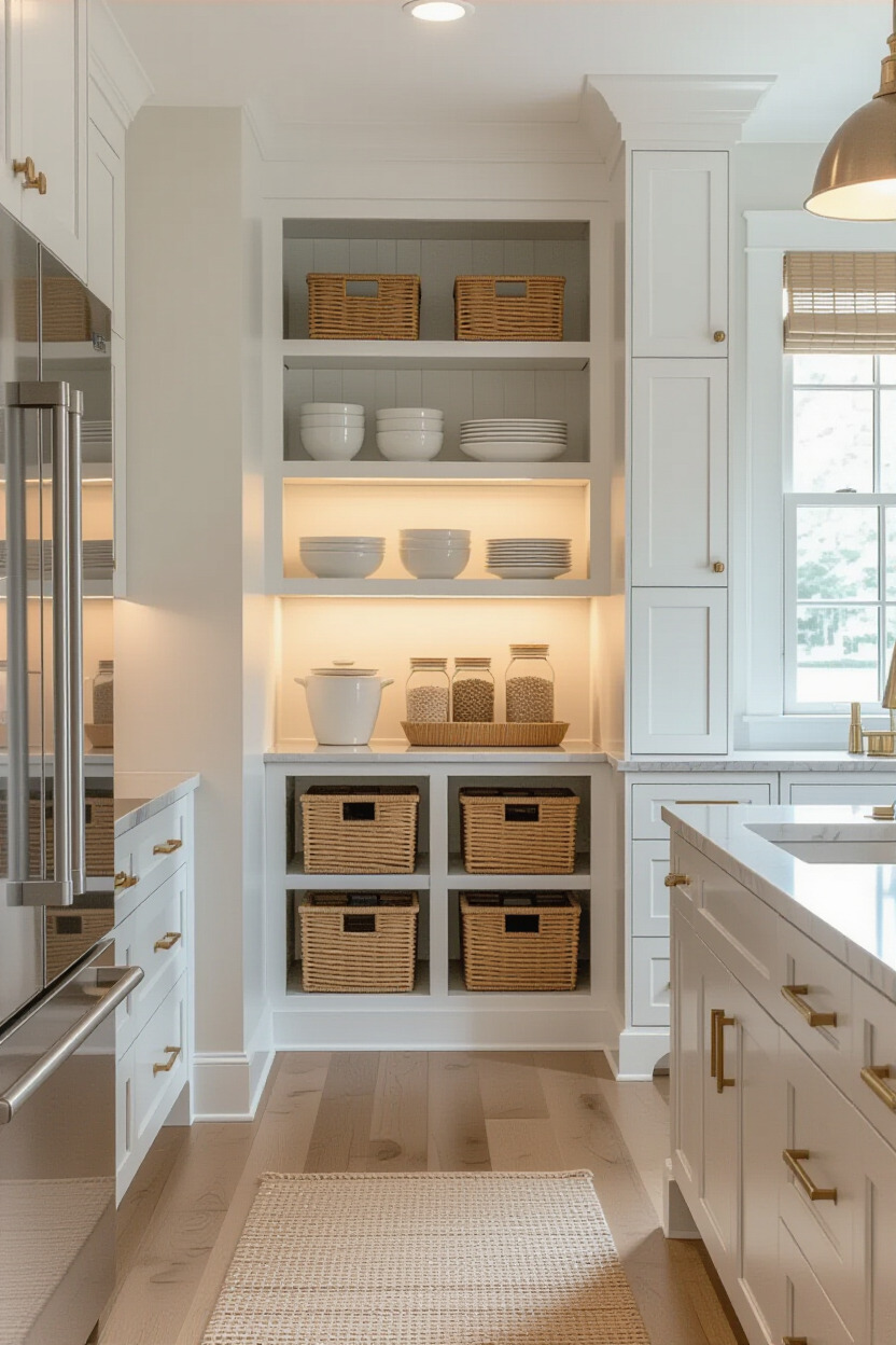 Well-organized pantry in a kitchen